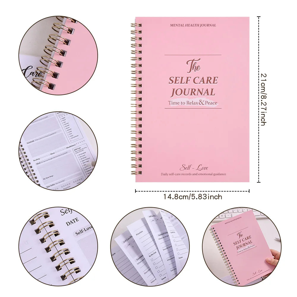50 Sheets A5 Daily Self Care Journal Undated Guide Daily Planner for More Affirmation Reflection Optimism Positivity Happiness
