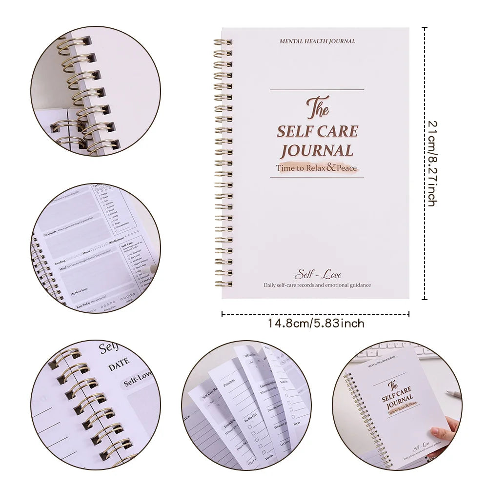 50 Sheets A5 Daily Self Care Journal Undated Guide Daily Planner for More Affirmation Reflection Optimism Positivity Happiness