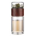 High Quality Double Glass Water Bottle with Case Tea Drink Bottle Infuser Tumbler Eco-Friendly Drinkware