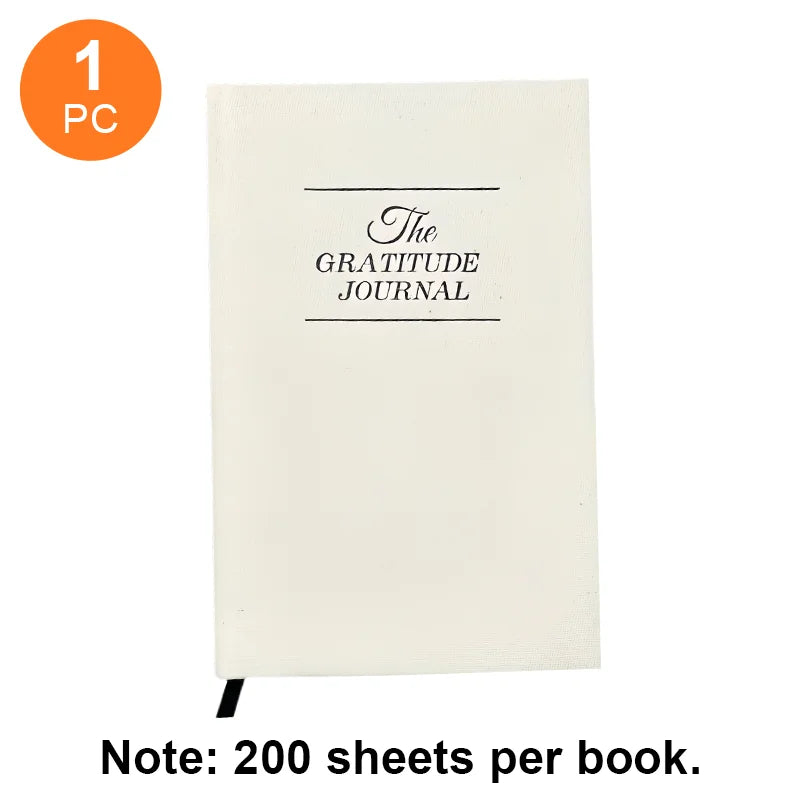 1 Gratitude Notebook, 200 Sheets/Book, Thick and Durable, Not Easy to Bleed Through, Waterproof and Not Easy to Tear Pages, Suitable for Marking, Learning, Writing, Work, Office Notes, and Other Daily Writing Tasks