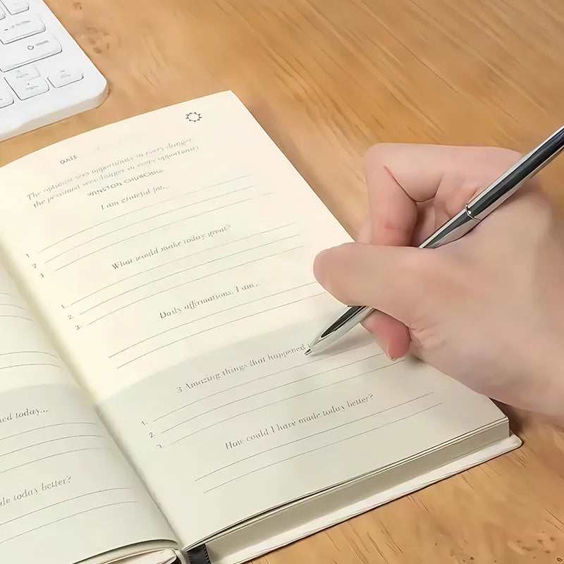1 Gratitude Notebook, 200 Sheets/Book, Thick and Durable, Not Easy to Bleed Through, Waterproof and Not Easy to Tear Pages, Suitable for Marking, Learning, Writing, Work, Office Notes, and Other Daily Writing Tasks